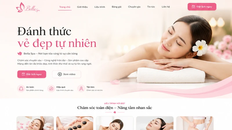 Concept giao diện Bella Spa