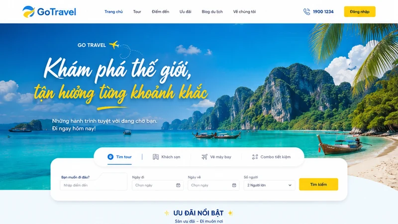 Concept giao diện Du lịch GoTravel