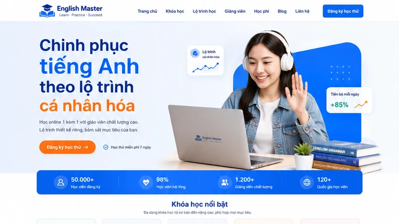 Concept giao diện English Master