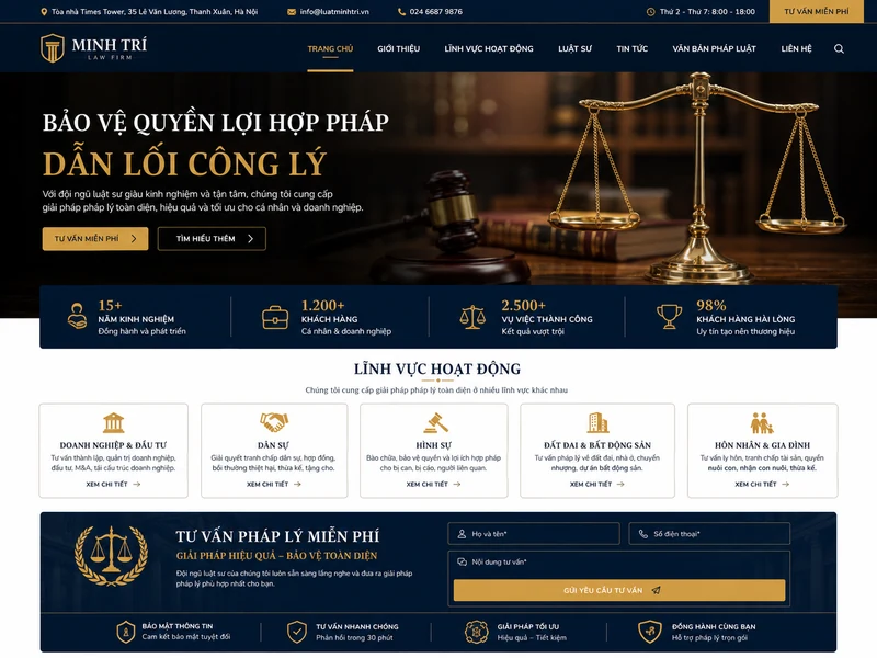 Concept giao diện Minh Trí Luật pháp